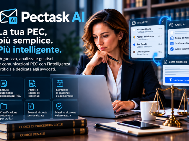 '<b>INTELLIGENZA ARTIFICIALE NEGLI STUDI LEGALI: ORA L’INTELLIGENZA ARTIFICIALE INTERVIENE SUL LAVORO MANUALE CHE NASCE DOPO LA PEC</b>'